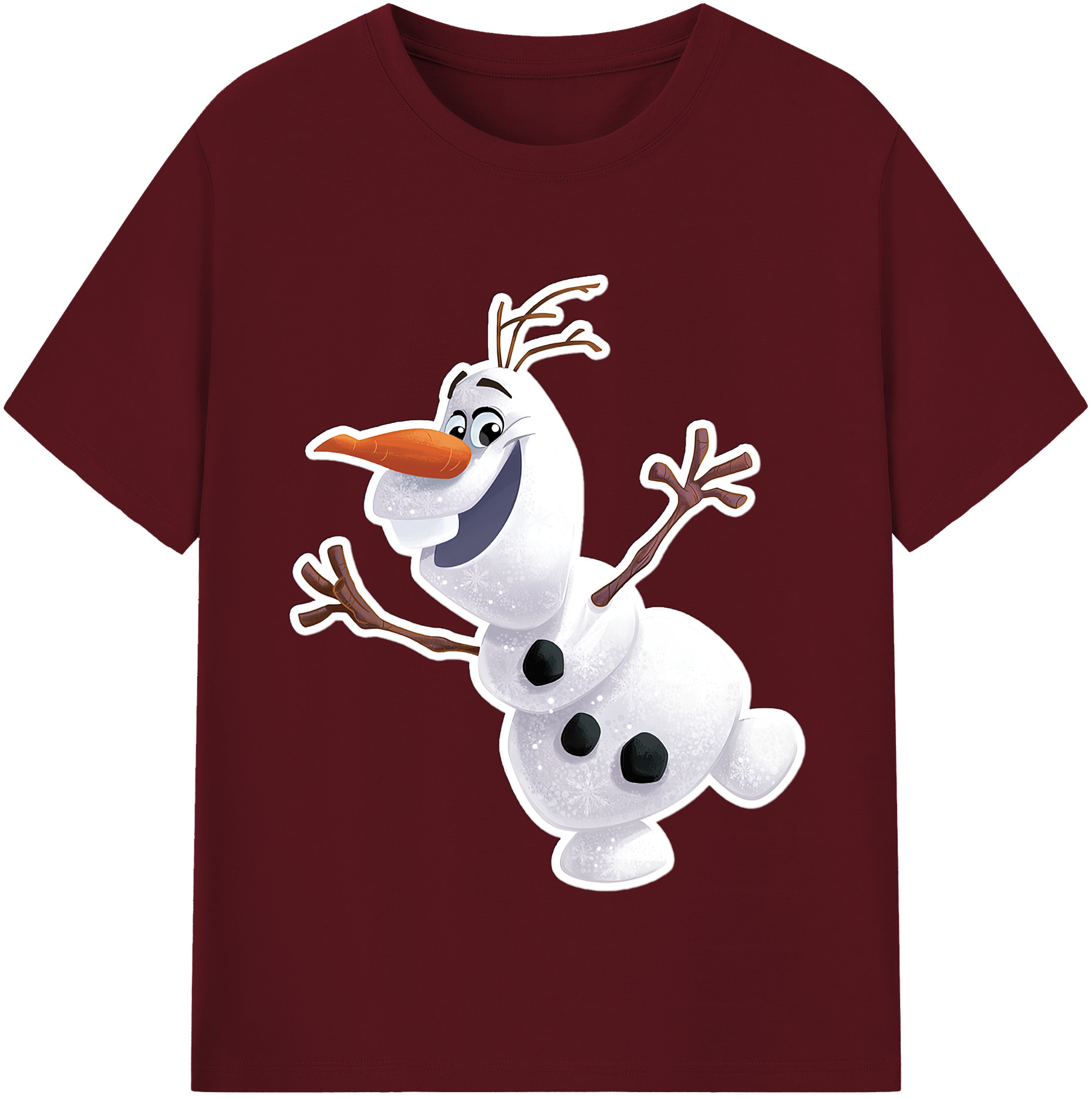（画像用） アナと雪の女王 アンナ エルサ Frozen Anna Elsa 綿100％半袖Tシャツ（フロントプリント）